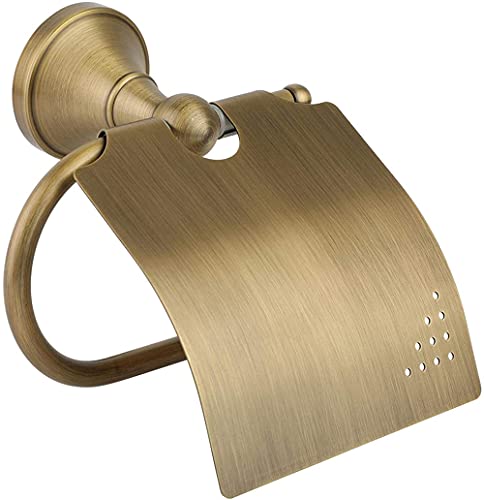 kazeRyu Toilettenpapierhalter Zur Wandmontage Aus Gebürstetem Messing – Toilettenpapierhalter for Bad Und Küche Mit Abdeckung kazeRyu Toilettenpapierhalter Zur Wandmontage Aus Gebürstetem Messing – Toilettenpapierhalter for Bad Und Küche Mit Abdeckung von KazeRyu