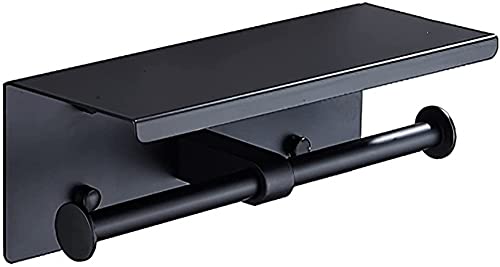kazeRyu Toilettenpapierhalter Zur Wandmontage Mit Doppelrollen Und Geräumiger Ablage for Badezimmer Und Küche(A) von KazeRyu