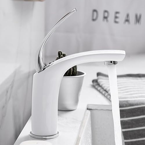 kazeRyu Waschtisch-Mischbatterie Aus Messing Mit Chrom-Finish – Heiß Und Kalt, For Elegante Badezimmer-Toilettenwaschbecken(Slt148sws) von KazeRyu