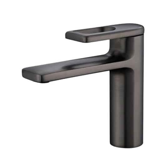 kazeRyu Waschtischarmatur In Gebürstetem Gold, Schwarz Und Grau – Heiß/Kalt, Messing For Badezimmer, Toilette, Waschbecken(Low Gray) von KazeRyu