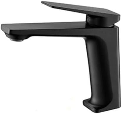 kazeRyu Waschtischarmatur In Gebürstetem Gold Oder Grau, Einhebel, Warm & Kalt, Massivmessing, For Badezimmerwaschbecken(Black) von KazeRyu