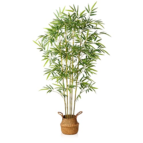 Kazeila Kunstbaum 160cm Kunstpflanze Bambus im Topf Künstliche Pflanzen Groß für Dekoratives Wohnzimmer Wohnung Balkon Büro(1Pack) von Kazeila