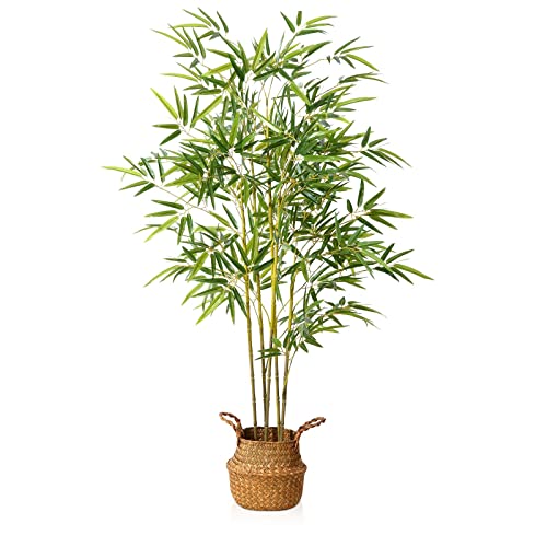 Kazeila Kunstpflanze Bambus Groß 140cm Kunstbaum Künstliche Pflanzen im Topf für Dekoratives Wohnzimmer Wohnung Balkon Büro(1Pack) von Kazeila