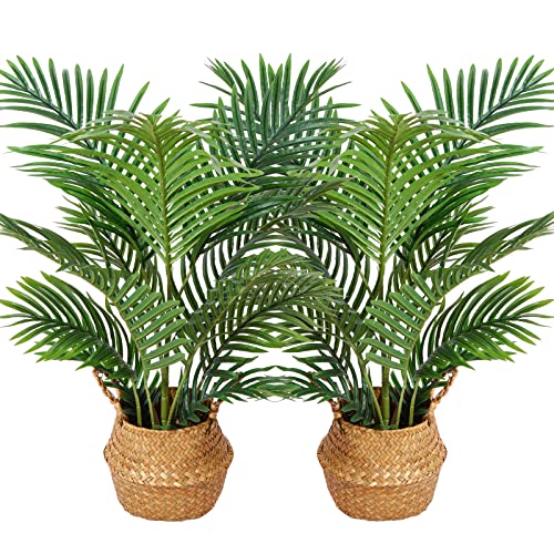 Kazeila Kunstpflanzen Groß 90cm Künstliche Palme Pflanzen Fake Pflanzen Plastik Kunstpalme Pflanze Deko für Home Wohnzimmer Schlafzimmer(2PACK) von Kazeila