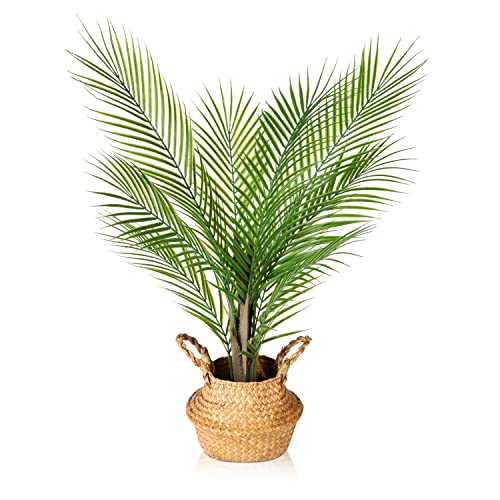 Kazeila Kunstpflanze Groß Areca Palme 80cm Künstliche Pflanzen im Topf Kunstpalme Fake Plastik Dekor(1Pack) von Kazeila
