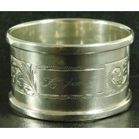 Vintage Massiver Sterling Silber Serviette Serviettenring Von Henry Griffith 1966 | 17040 von Kazeran