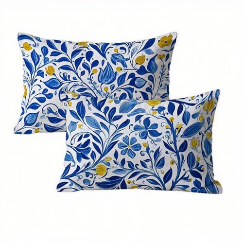 Anlage Kissenbezug 50 x 80 Leinen 2er Set, Wasserdichter Kissenbezug Blau Kissenbezüge 50x80 Outdoor Wasserdichter, Flauschig Weich und Bügelfrei Pillow Cover, Deko für Wohnzimmer Sofa Bett K2-214 Anlage Kissenbezug 50 x 80 Leinen 2er Set, Wasserdichter Kissenbezug Blau Kissenbezüge 50x80 Outdoor Wasserdichter, Flauschig Weich und Bügelfrei Pillow Cover, Deko für Wohnzimmer Sofa Bett K2-214 von Kazhxnng
