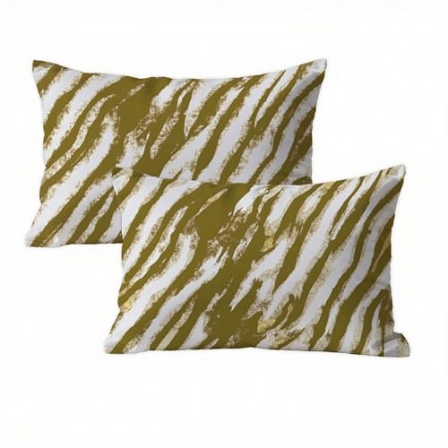 Gestreift Kissenbezug 40 x 70 Samt 2er Set, Wasserdichter Kissenbezug Braun Kissenbezüge 40x70 Outdoor Wasserdichter, Flauschig Weich und Bügelfrei Pillow Cover, Deko für Wohnzimmer Sofa Bett K2-202 Gestreift Kissenbezug 40 x 70 Samt 2er Set, Wasserdichter Kissenbezug Braun Kissenbezüge 40x70 Outdoor Wasserdichter, Flauschig Weich und Bügelfrei Pillow Cover, Deko für Wohnzimmer Sofa Bett K2-202 von Kazhxnng
