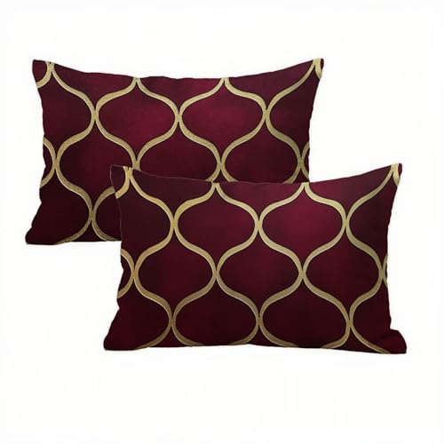 Gestreift Kissenbezug 40 x 80 Samt 2er Set, Wasserdichter Kissenbezug Modern für Alle Jahreszeiten, Kissenbezüge 40x80 Kissenhüllen für Wohnzimmer & Schlafzimmer & Sofa, Weich & Hautfreundlich K2-219 Gestreift Kissenbezug 40 x 80 Samt 2er Set, Wasserdichter Kissenbezug Modern für Alle Jahreszeiten, Kissenbezüge 40x80 Kissenhüllen für Wohnzimmer & Schlafzimmer & Sofa, Weich & Hautfreundlich K2-219 von Kazhxnng
