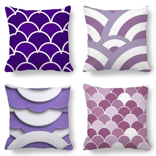 Kissenbezug 45x45 4er Set Bunt, Outdoor Wasserdicht Kissenbezug Samtkissen Herbst Sommer Deko Streifen, Pillow Cover für Sofakissen Garten Deko, Flauschig Weich mit Mikrofaser Reißverschluss K-461 Kissenbezug 45x45 4er Set Bunt, Outdoor Wasserdicht Kissenbezug Samtkissen Herbst Sommer Deko Streifen, Pillow Cover für Sofakissen Garten Deko, Flauschig Weich mit Mikrofaser Reißverschluss K-461 von Kazhxnng