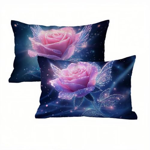Rose Kissenbezug 30 x 50 Leinen 2er Set, Wasserdichter Kissenbezug Rosa für Alle Jahreszeiten, Kissenbezüge 30x50 Kissenhüllen für Wohnzimmer & Schlafzimmer & Sofa, Weich & Hautfreundlich K2-217 Rose Kissenbezug 30 x 50 Leinen 2er Set, Wasserdichter Kissenbezug Rosa für Alle Jahreszeiten, Kissenbezüge 30x50 Kissenhüllen für Wohnzimmer & Schlafzimmer & Sofa, Weich & Hautfreundlich K2-217 von Kazhxnng