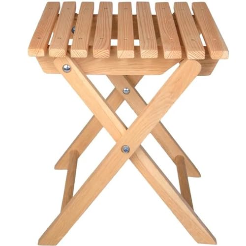 Kazzz Klappbare Fusshocker Schemel Holz Stuhl ohne Rückenlehne 36 x 30 x 31 cm Badeszimmerhocker Badhocker von Kazzz