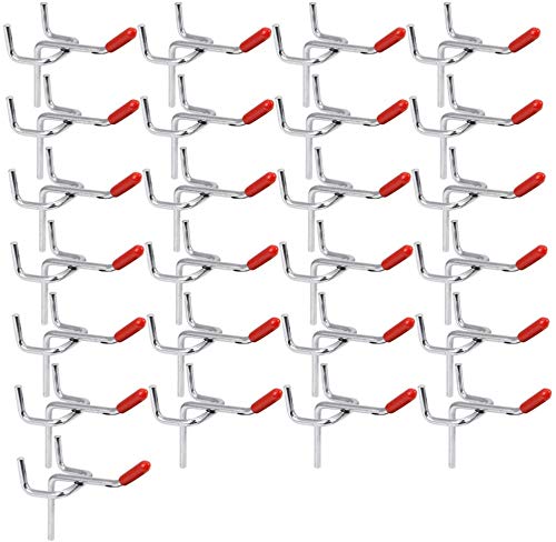 KBNIAN 25 PCS Stecktafel Haken Set Lochwand Haken Edelstahl Einzelne Pegboard Haken,für Einzelhandelsdisplay, Aufhängen von Waren, Werkzeugklassifizierung von KBNIAN
