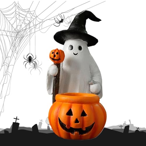 Halloween Ghost Statue - Spooky Harzskulptur, saisonal dekorative Ornament für Schreibtischausstellung, kreativer für Herzstück Schlafzimmer Bücherregal | Festliche Sammlerdekoration für Dining Halloween Ghost Statue - Spooky Harzskulptur, saisonal dekorative Ornament für Schreibtischausstellung, kreativer für Herzstück Schlafzimmer Bücherregal | Festliche Sammlerdekoration für Dining von Kbnuetyg