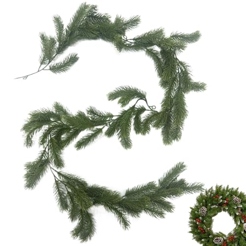 Tannengirlande – Künstliche -Kieferngirlande, realistische Tannennadel-Dekoration, Heimtür-Dekoration, biegbarer Tischkranz, Ornament, Weihnachts-Kamin-Fenster-Treppen-Dekoration Tannengirlande – Künstliche -Kieferngirlande, realistische Tannennadel-Dekoration, Heimtür-Dekoration, biegbarer Tischkranz, Ornament, Weihnachts-Kamin-Fenster-Treppen-Dekoration von Kbnuetyg