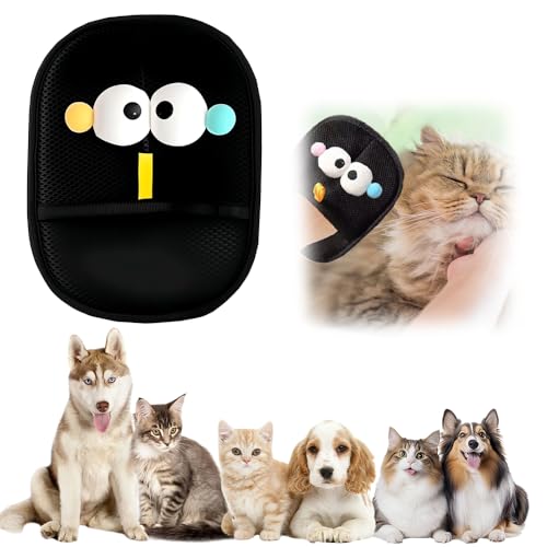 Tierhaarentfernungshandschuh, doppelseitiger elektrostatischer Fellpflege-Handschuh für Katzen & Hunde, wiederverwendbarer Tierhaarentferner-Handschuh für Möbel, Teppich, Kleidung, Autositze (1 Stück) von KcLpt