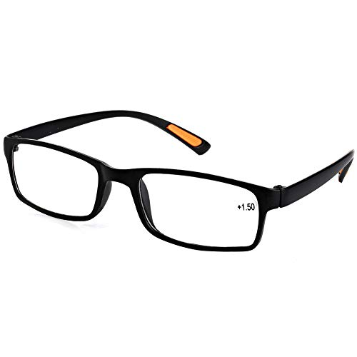 Kcibyvx Harzgerahmte Lesebrille Unisex Reading Glasses Presbyopische Brille für Herren Damen 1.0 1.5 2.0 2.5 3.0 3.5 4.0 Dioptrien von Kcibyvx
