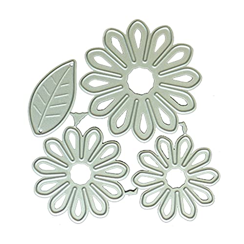 Kcibyvx Metall Stanzschablone Schablonen DIY Cutting Dies Scrapbooking transparent Siegel Stempelset Prägeschablone Kartenherstellung Fotoalbum Grußkarte, Blumen von Kcibyvx