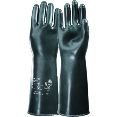 Chemikalienschutzhandschuh Butoject® 898, Kat. III, schwarz, Größe 8 von Kcl