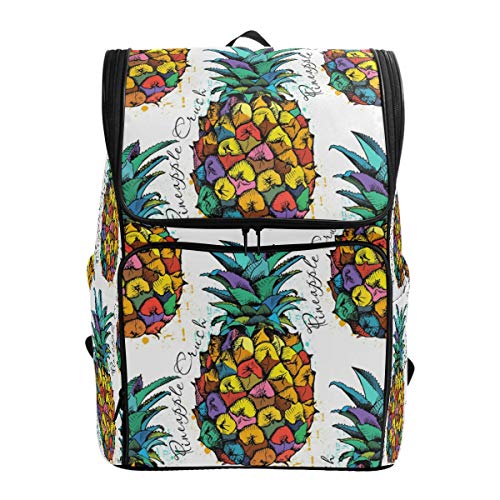 Ananas Obst Schulrucksack Wasserdicht Schultertasche Gym Rucksack Tropische Früchte Laptop Tasche Outdoor Reisetasche für Damen Herren von Kcldeci