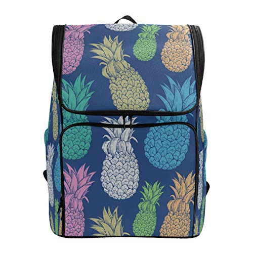 Bunte Ananas-Schulrucksack, wasserdichte Schultertasche, Turnrucksack, Obstblau, Laptop-Tasche, Outdoor-Reisetasche für Damen und Herren von Kcldeci