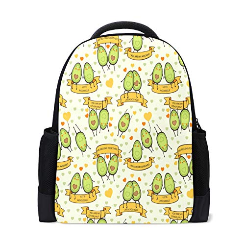 Cartoon Avocado Reise Laptop Rucksack Schule Buch Tasche Grün Obst Causal Tagesrucksack Outdoor Business Wandern Rucksäcke Camping Schultertaschen für Studenten Damen Herren von Kcldeci