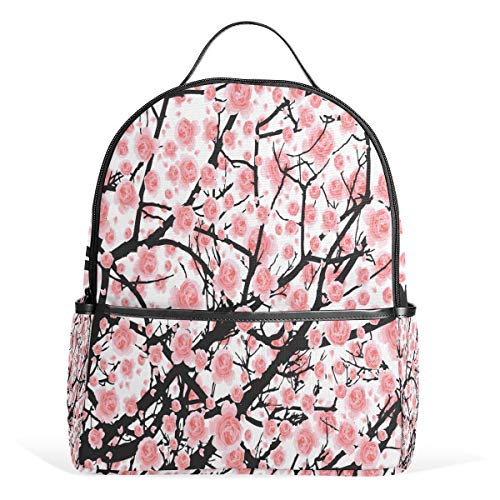 Full Bloom Rucksack mit Sakura-Baum-Motiv, wasserdicht, für Reisen, Sport, für Kinder, Damen, Herren, Mädchen, Jungen von Kcldeci