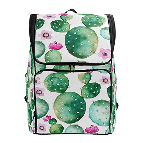 Grüner tropischer Kaktus Schulrucksack wasserdichte Schultertasche Gym Rucksack Pflanze Blume Laptop Tasche Outdoor Reisetasche für Kinder Mädchen Jungen Frauen von Kcldeci