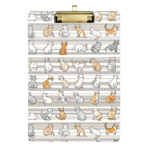 Kcldeci Acryl-Klemmbrett mit Katzen in verschiedenen Posen, A4-Größe, Klemmbretter für Klassenzimmer, Krankenpflege, Hartfaserplatte für Bürobedarf, Schule, Silber, 30,5 x 22,9 cm Kcldeci Acryl-Klemmbrett mit Katzen in verschiedenen Posen, A4-Größe, Klemmbretter für Klassenzimmer, Krankenpflege, Hartfaserplatte für Bürobedarf, Schule, Silber, 30,5 x 22,9 cm von Kcldeci