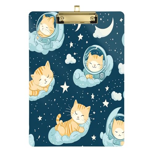 Kcldeci Acryl-Klemmbrett mit Katzenmotiv, A4-Größe, Klemmbretter für Klassenzimmer, Krankenpflege, Hartfaserplatte für Bürobedarf, Schule, Gold, 30,5 x 22,9 cm Kcldeci Acryl-Klemmbrett mit Katzenmotiv, A4-Größe, Klemmbretter für Klassenzimmer, Krankenpflege, Hartfaserplatte für Bürobedarf, Schule, Gold, 30,5 x 22,9 cm von Kcldeci