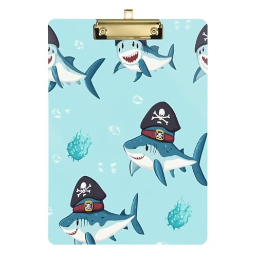 Kcldeci Acryl-Klemmbrett mit Piratenhut, Hai, A4-Größe, Klemmbretter für Klassenzimmer, Krankenpflege, Hartfaserplatte für Bürobedarf, Schule, Gold, 30,5 x 22,9 cm Kcldeci Acryl-Klemmbrett mit Piratenhut, Hai, A4-Größe, Klemmbretter für Klassenzimmer, Krankenpflege, Hartfaserplatte für Bürobedarf, Schule, Gold, 30,5 x 22,9 cm von Kcldeci
