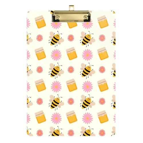 Kcldeci Acryl-Klemmbretter mit Bienen-Honigglas und Blumen, Standard-Buchstabe, A4, Klemmbretter für Klassenzimmer, Lehrer, Frauen, Klemmbrett, Büro, Schulbedarf, Silber, 30,5 x 22,9 cm Kcldeci Acryl-Klemmbretter mit Bienen-Honigglas und Blumen, Standard-Buchstabe, A4, Klemmbretter für Klassenzimmer, Lehrer, Frauen, Klemmbrett, Büro, Schulbedarf, Silber, 30,5 x 22,9 cm von Kcldeci
