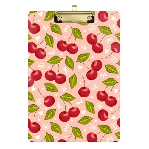 Kcldeci Acryl-Klemmbretter mit Blumen und Kirschen, Standard-A4, Briefgröße, Klemmbrett für Klassenzimmer, Schule und Büro, für Kinder, Studenten, Lehrer, Gold, 30,5 x 22,9 cm Kcldeci Acryl-Klemmbretter mit Blumen und Kirschen, Standard-A4, Briefgröße, Klemmbrett für Klassenzimmer, Schule und Büro, für Kinder, Studenten, Lehrer, Gold, 30,5 x 22,9 cm von Kcldeci