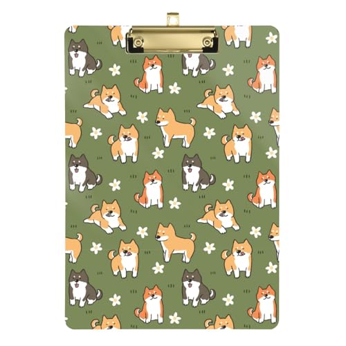 Kcldeci Acryl-Klemmbretter mit Hund und Blume, Standard-A4, Briefgröße, Klemmbrett für Klassenzimmer, Schule und Büro, für Kinder, Studenten, Lehrer, Gold, 30,5 x 22,9 cm Kcldeci Acryl-Klemmbretter mit Hund und Blume, Standard-A4, Briefgröße, Klemmbrett für Klassenzimmer, Schule und Büro, für Kinder, Studenten, Lehrer, Gold, 30,5 x 22,9 cm von Kcldeci