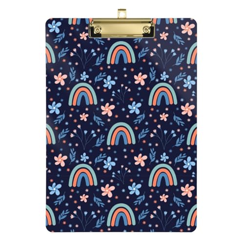 Kcldeci Acryl-Klemmbretter mit Regenbögen, Blättern und Blumen, Standard-A4, Briefgröße, Klemmbrett für Klassenzimmer, Schule und Büro, für Kinder, Studenten, Lehrer, Gold, 30,5 x 22,9 cm Kcldeci Acryl-Klemmbretter mit Regenbögen, Blättern und Blumen, Standard-A4, Briefgröße, Klemmbrett für Klassenzimmer, Schule und Büro, für Kinder, Studenten, Lehrer, Gold, 30,5 x 22,9 cm von Kcldeci