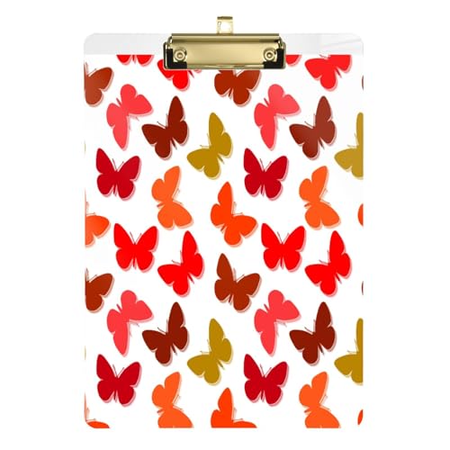 Kcldeci Acryl-Klemmbretter mit Schmetterlingen, Standard-A4, Briefgröße, Klemmbrett für Klassenzimmer, Schule und Büro, für Kinder, Studenten, Lehrer, Silber, 30,5 x 22,9 cm Kcldeci Acryl-Klemmbretter mit Schmetterlingen, Standard-A4, Briefgröße, Klemmbrett für Klassenzimmer, Schule und Büro, für Kinder, Studenten, Lehrer, Silber, 30,5 x 22,9 cm von Kcldeci