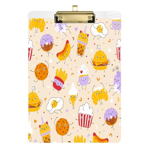 Kcldeci Dessert und Fast Food Acryl-Klemmbretter, Standard-A4, Briefgröße, Klemmbrett für Klassenzimmer, Schule und Büro, für Kinder, Studenten, Lehrer, Gold, 30,5 x 22,9 cm Kcldeci Dessert und Fast Food Acryl-Klemmbretter, Standard-A4, Briefgröße, Klemmbrett für Klassenzimmer, Schule und Büro, für Kinder, Studenten, Lehrer, Gold, 30,5 x 22,9 cm von Kcldeci