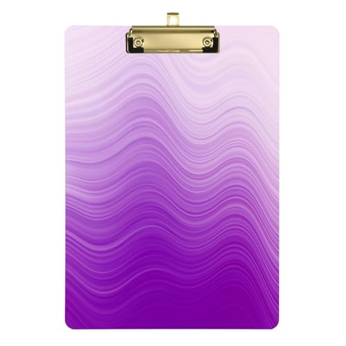 Kcldeci Klemmbretter aus Acryl, Standard-Buchstabe, A4, Klemmbretter für Klassenzimmer, Lehrer, Frauen, Klemmbrett, Büro, Schulbedarf, Silber, 30,5 x 22,9 cm, Hellviolett von Kcldeci
