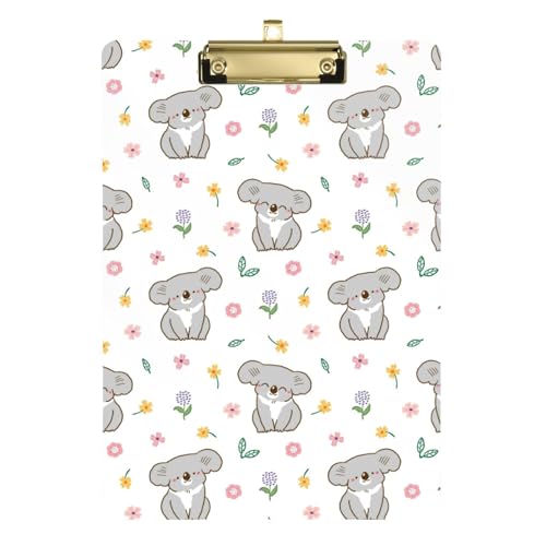Kcldeci Niedliche Cartoon-Koala- und Blumen-Acryl-Klemmbretter, Standard-Buchstabe, A4, Klemmbretter für Klassenzimmer, Lehrer, Frauen, Klemmbrett, Büro, Schulbedarf, Silber, 30,5 x 22,9 cm Kcldeci Niedliche Cartoon-Koala- und Blumen-Acryl-Klemmbretter, Standard-Buchstabe, A4, Klemmbretter für Klassenzimmer, Lehrer, Frauen, Klemmbrett, Büro, Schulbedarf, Silber, 30,5 x 22,9 cm von Kcldeci