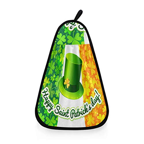 Kcldeci St. Patrick's Hut irische Flagge Handtuch Hängen Küche Handtücher Irland Magische Klee Reinigung Handtücher Geschirrtuch Waschlappen für Küche Bad Dekor von Kcldeci