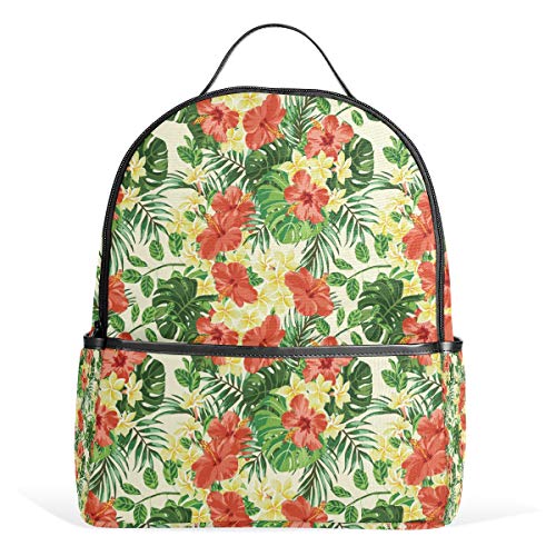 Moderne Plumeria Blumen-Rucksack, wasserdicht, Schultertasche, Büchertasche, Gym-Rucksack, Blätter, Blume, lässig, Tagesrucksack, Outdoor, Reisen, Sporttasche für Kinder, Frauen, Männer, Mädchen, Jungen Moderne Plumeria Blumen-Rucksack, wasserdicht, Schultertasche, Büchertasche, Gym-Rucksack, Blätter, Blume, lässig, Tagesrucksack, Outdoor, Reisen, Sporttasche für Kinder, Frauen, Männer, Mädchen, Jungen von Kcldeci