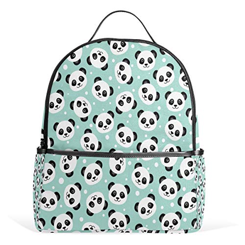 Niedlicher Panda-Gesichts-Rucksack, wasserdichte Schultertasche, Turnbeutel, Tiermotiv, blaue Tasche, lässiger Tagesrucksack, Outdoor-Reise, Sporttasche für Damen und Herren von Kcldeci