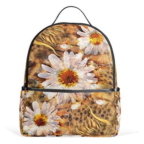 Ölgemälde gestreifter Leopard Blume Rucksack Wasserdichte Schultertasche Buch Tasche Gym Rucksack Tierhaut Daisy Art Tasche Casual Daypack Outdoor Reise Sporttasche für Damen Herren Ölgemälde gestreifter Leopard Blume Rucksack Wasserdichte Schultertasche Buch Tasche Gym Rucksack Tierhaut Daisy Art Tasche Casual Daypack Outdoor Reise Sporttasche für Damen Herren von Kcldeci