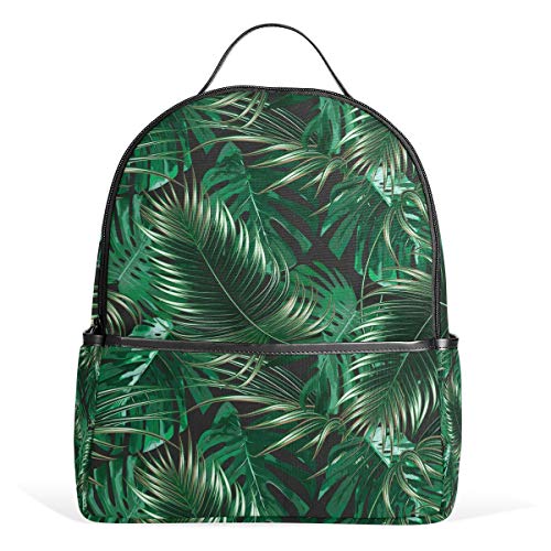 Rucksack, tropische Palmblätter, Rucksack, wasserdicht, Schultertasche, Büchertasche, Sport-Rucksack, Ölgemälde, Sommer-Forsttasche, lässig, Tagesrucksack, Outdoor, Reisen, Sporttasche für Damen und Herren von Kcldeci