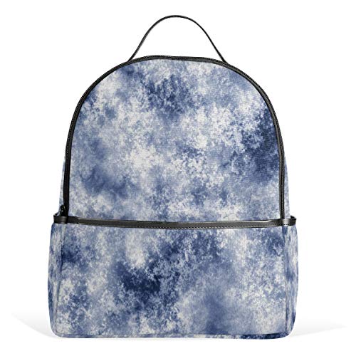 Rucksack mit abstraktem Indigogefärbtem säuregemustertem Marmormuster, wasserdichte Schultertasche im Fitnessstudio-Rucksack, Kunstdesign, bedruckte Tasche, lässige Tagesrucksack für Outdoor-Reisen, Sporttasche für Damen und Herren von Kcldeci