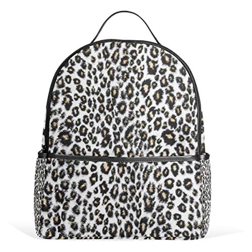 Rucksack mit wildem Leopardenmuster, wasserdichte Schultertasche, Turnbeutel, Tierfell-Design, lässiger Tagesrucksack, Outdoor-Reise, Sporttasche für Damen und Herren von Kcldeci