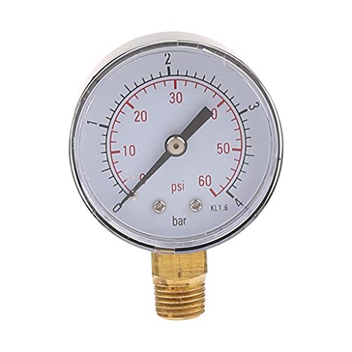 Kcnsieou 0–60 Mini Manometer Pool Spa Filter Wasserdruck Messung 1/4 Zoll NPT zur Messung von Luft, Wasser, Öl, Gas von Kcnsieou