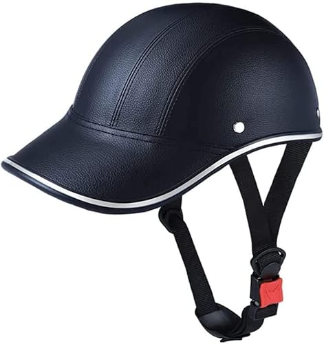 Halbhelm Sommer Baseball Cap Style Motorrad Für Erwachsene Männer Frauen Jethelm Street Cruiser Jet Style Moped ATV Scooter Skull Cap Schirmmütze Helm ECE-Zertifiziert A von Kcolic