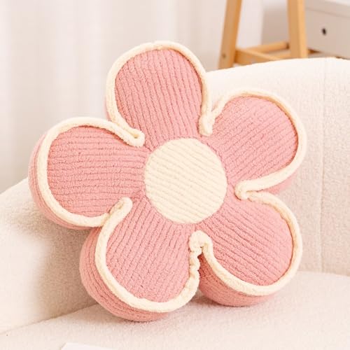 Kcvvcr Blumenkissen, weiches Blumenförmiges Bodenkissen, dekoratives Überwurfkissen, niedliches Blumensitzkissen, Blumenzimmer-Dekor, Plüschkissen für Sofa, Couch, Bett, 34 cm, Rosa Kcvvcr Blumenkissen, weiches Blumenförmiges Bodenkissen, dekoratives Überwurfkissen, niedliches Blumensitzkissen, Blumenzimmer-Dekor, Plüschkissen für Sofa, Couch, Bett, 34 cm, Rosa von Kcvvcr