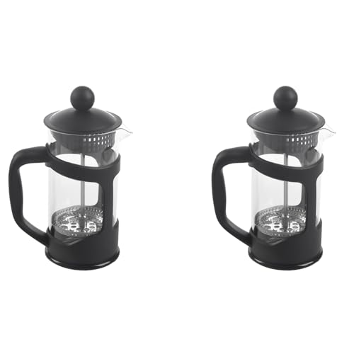 Kcvzitrds 2 x französische Kaffeemaschine, kleine französische Presse, perfekt für Morgenkaffee, maximale Filtration von Kcvzitrds